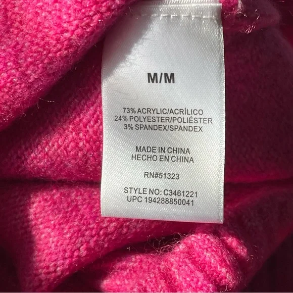 NWT Vince Camuto Paradox Women Pink Long Sleeve Light Wt Sweater size medium - Picture 9 of 14